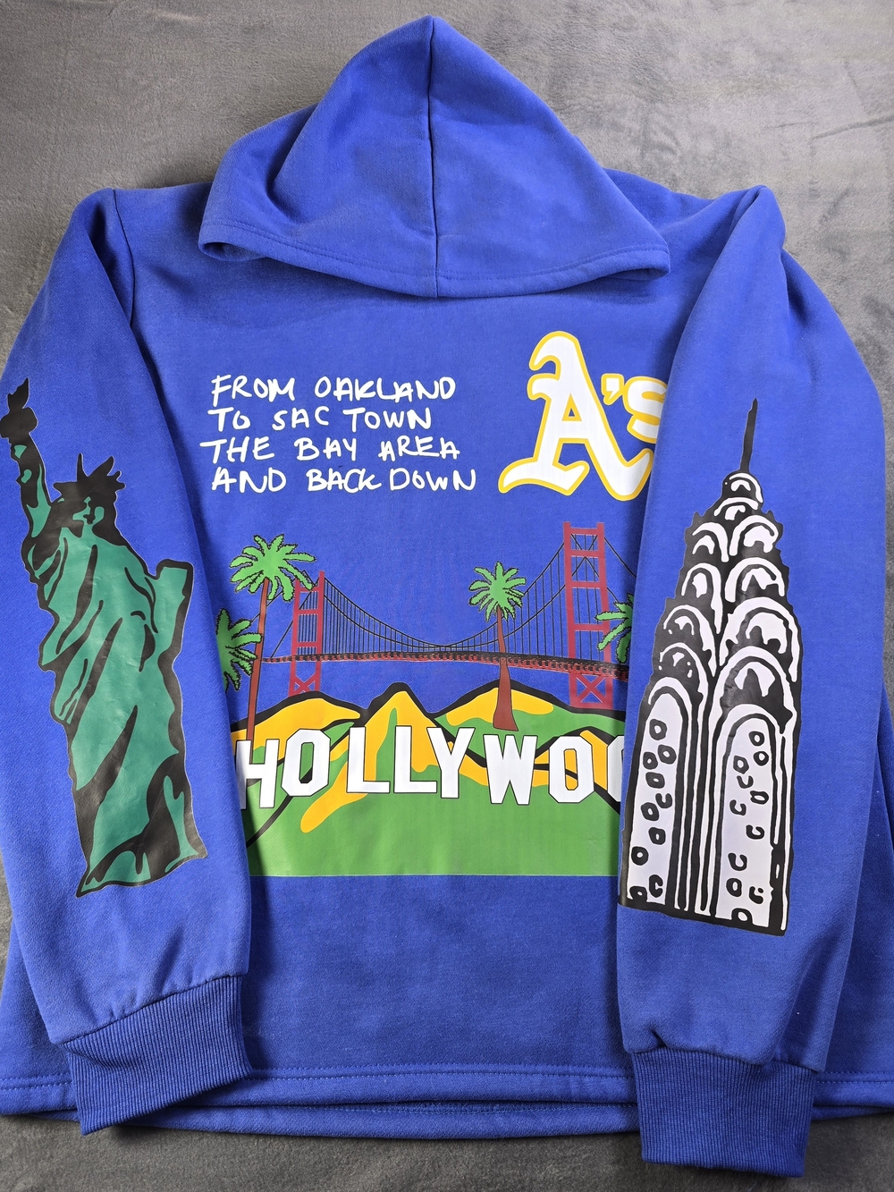 Homme + Femme "Cali to NYC" Bicoastal Graphic Hoodie L